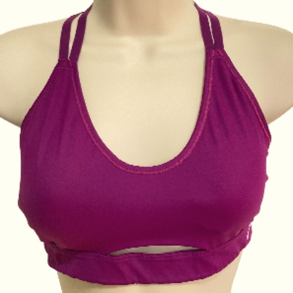 BROOKS Sports Exercise Running Racerback Bra Womens Fuschia Medium M D-DD - Picture 1 of 14